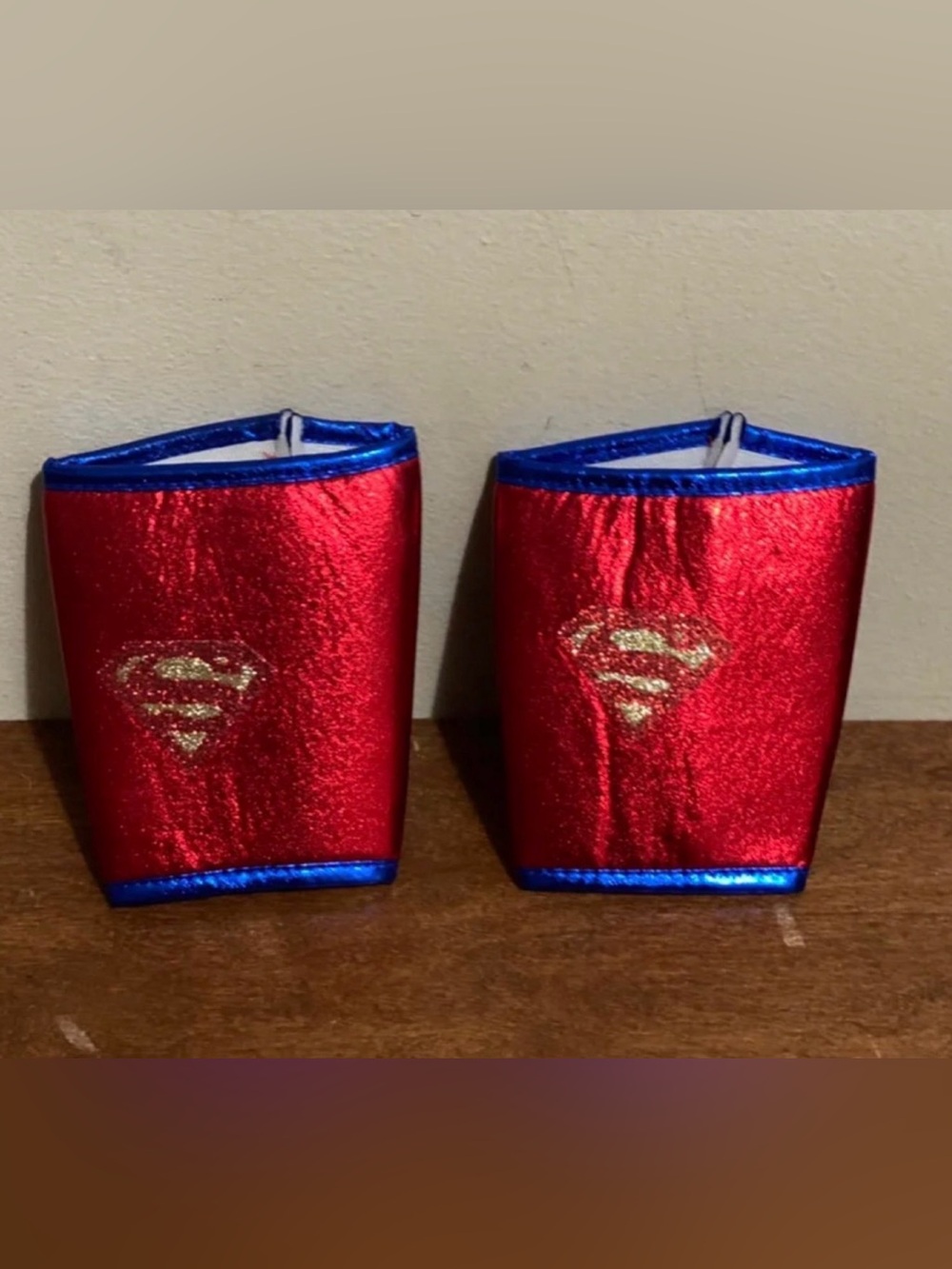 DC Comics Red and Blue Supergirl Emblem cuffs